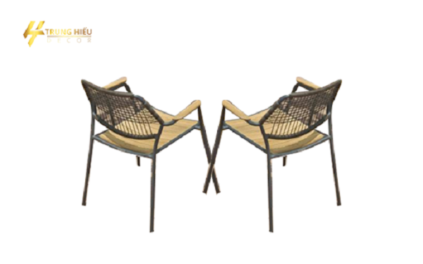Mẫu bàn ghế cà phê sân vườn thiết kế nhỏ gọn được cung cấp bởi Trung Hiếu Decor